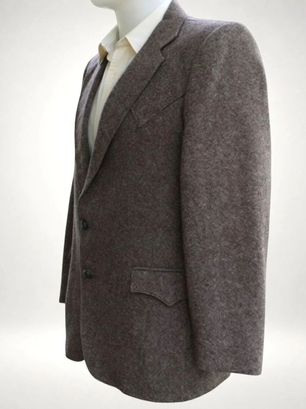 Vintage Grand Entry Western Wool Tweed Blazer Mens 44R USA Cowboy Sport Coat